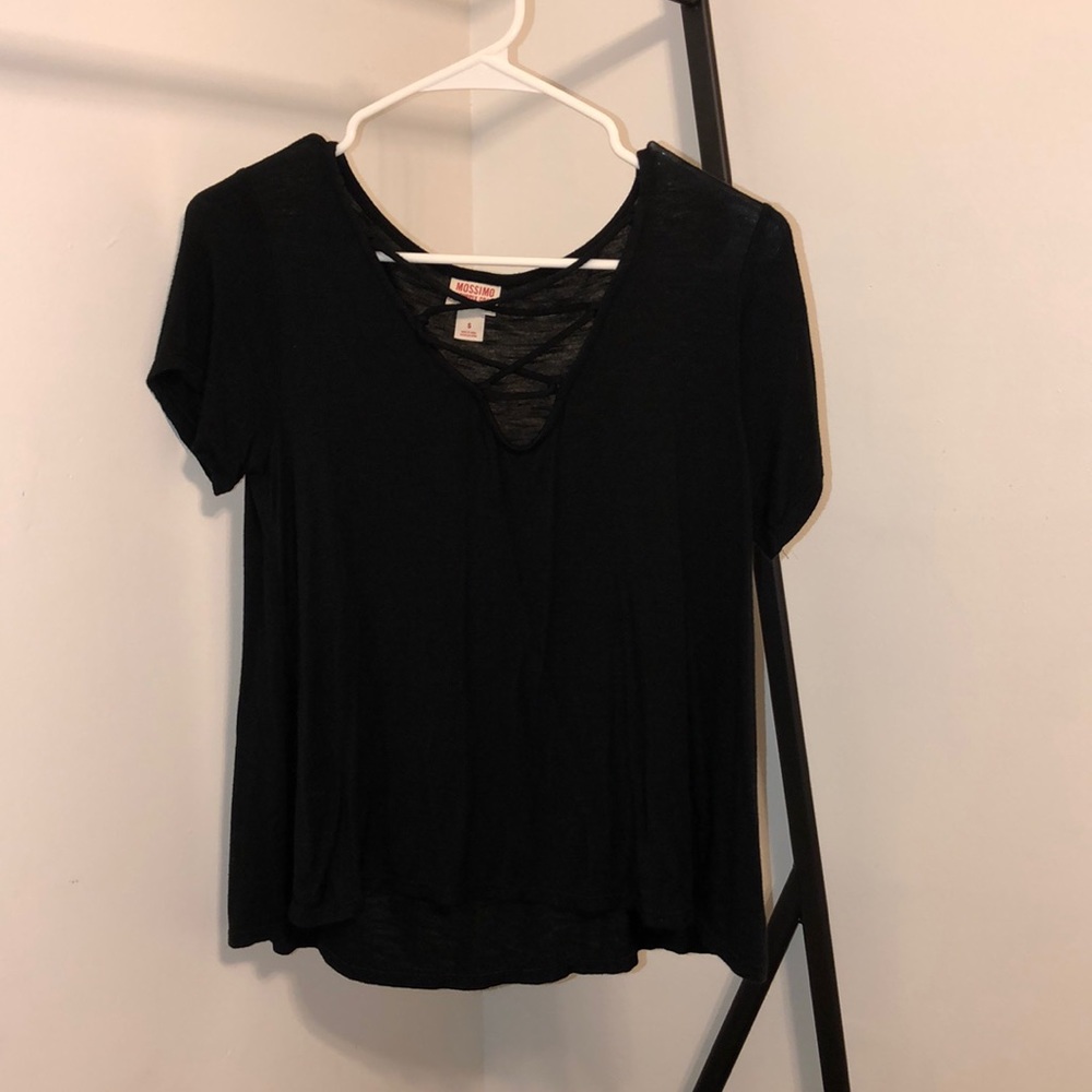 black target crisscross shirt